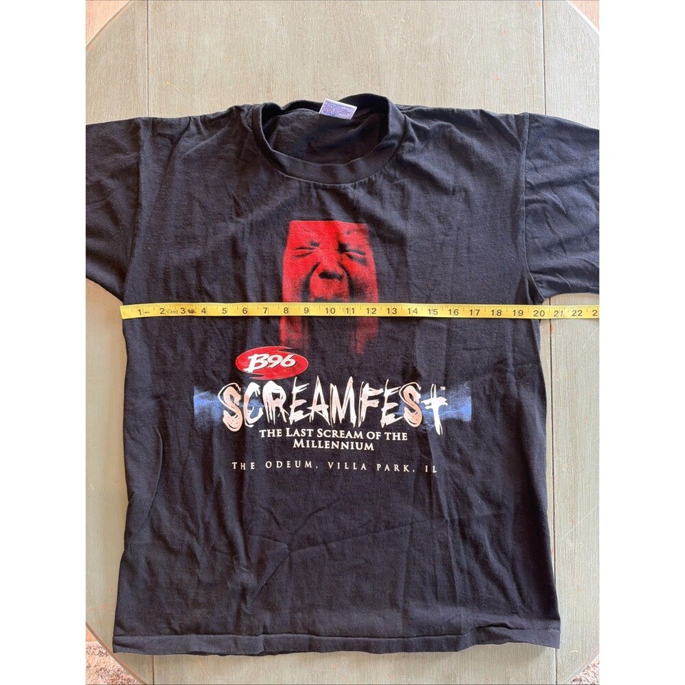 B96 Screamfest 1999 Black Heavyweight T-Shirt All Sport Events L Vintage - Picture 7 of 10